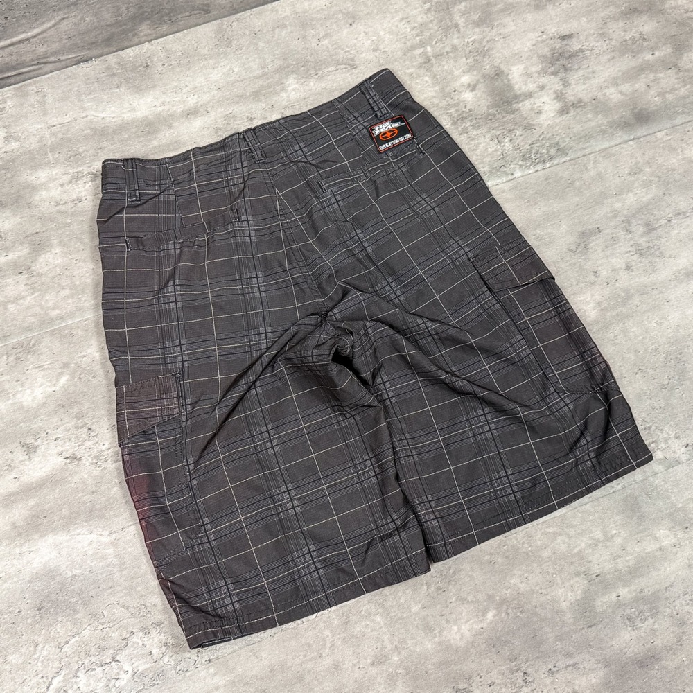 Y2K No Fear Baggy Relax Fit Wide Checkered Plaid Stripped Short's